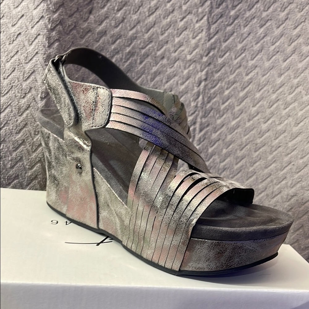 Cato Silver Wedge Sandal